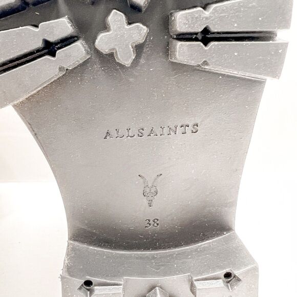 AllSaints Paulina Suede Buckle Boot In Desert Sand Women’s Size 8 - Picture 11 of 15